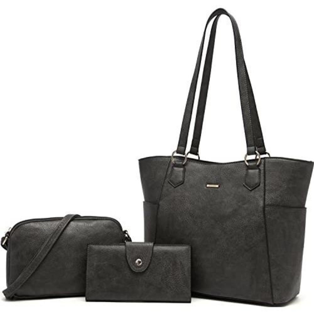 Modern Bag Bag And Card Case Combo For Satchel Handbags Synthetic Textured Str